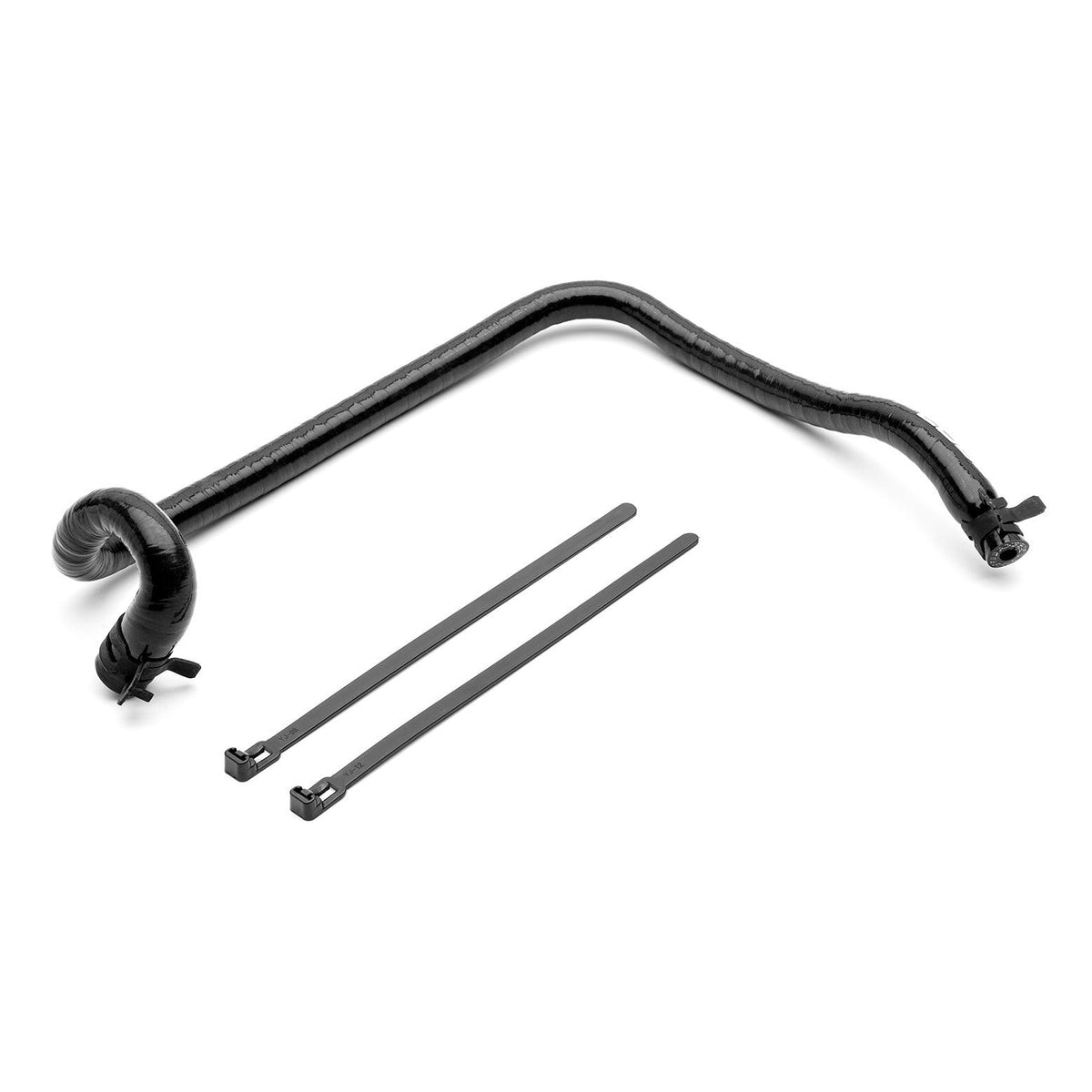 COBB coolant hose reroute kit – VW Golf GTI Mk8 – black silicone hose with check valve and two straps