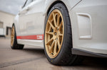COBB Titan7 T-R10 wheel – Subaru Impreza WRX STI hatch – Cyber Gold wheels fitted to a white STI - Cobb Tuning Thumbnail