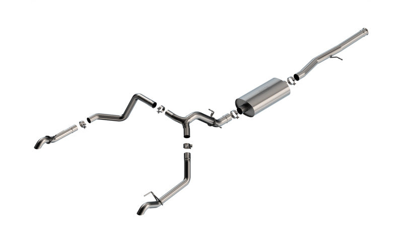 Borla Cat-Back Exhaust - Chevrolet Silverado 1500 ZR2 (T1) - 3.5in Turndown 2022-2023 - Borla