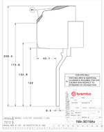 Brembo wheel clearance drawing for the 355mm front GT kit (1Mx.8019) - Brembo Thumbnail