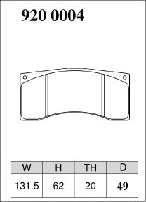 Dixcel Brake Pads - Alcon CAR49 / TA4+ / CRB343 / CRB332 / CAR23 - 20mm Pad Shape