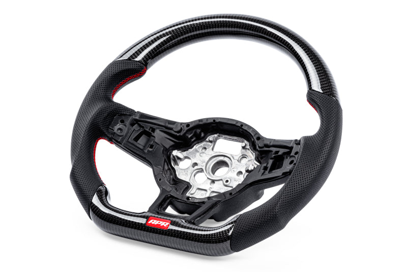 APR Carbon Fibre/Red Stitch Steering Wheel - Volkswagen Golf R/GTI (MK7) - Image 2