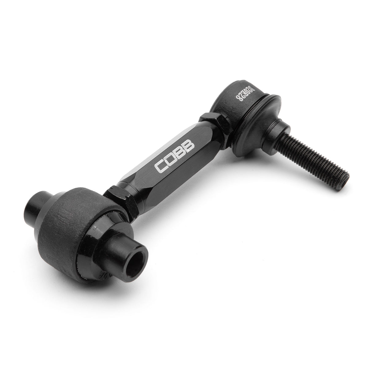 COBB adjustable rear sway bar end links – Subaru WRX VB and Outback – single link with COBB logo close-up
