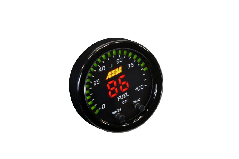 AEM X-Series Pressure Gauge Kit - Universal - 0-100psi - Image 2 - AEM Electronics