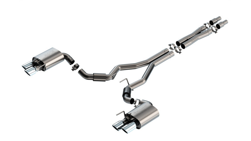 Borla Cat-Back Exhaust - Ford Mustang GT Coupe (S650) - 3in True Dual Active Exhaust - Borla