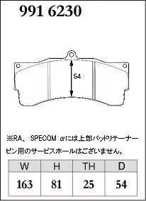 Pad Shape for DIXCEL Brake Pads – AP Racing CP9665 / Alcon CAR95