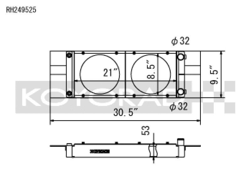 Koyo Racing Aluminium Radiator - Universal - Koyorad
