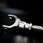 Suspension Secrets rear traction arm clevis and stainless adjuster on a black background - Suspension Secrets Thumbnail
