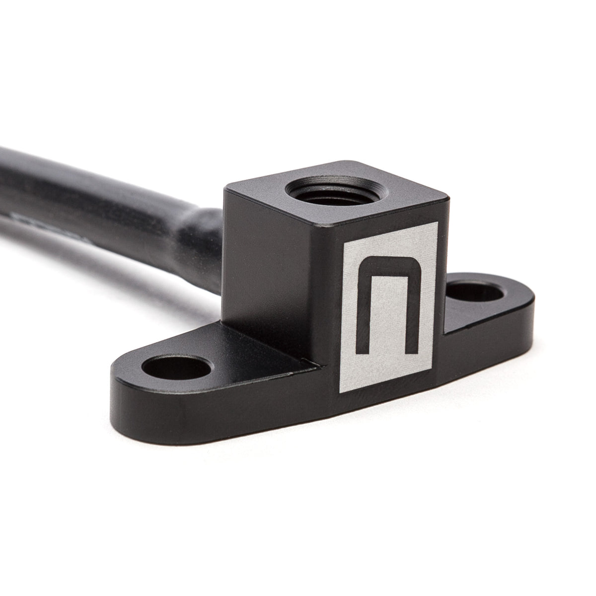 COBB MAP sensor adapter – close-up of the black anodised block and laser-etched C logo