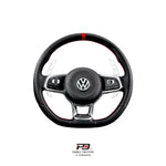 LEYO clear paddle shift extension – fitted to VW sport steering wheel, studio shot - LEYO Thumbnail