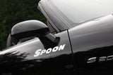 Spoon Sports Team Sticker Black 300mm - Universal