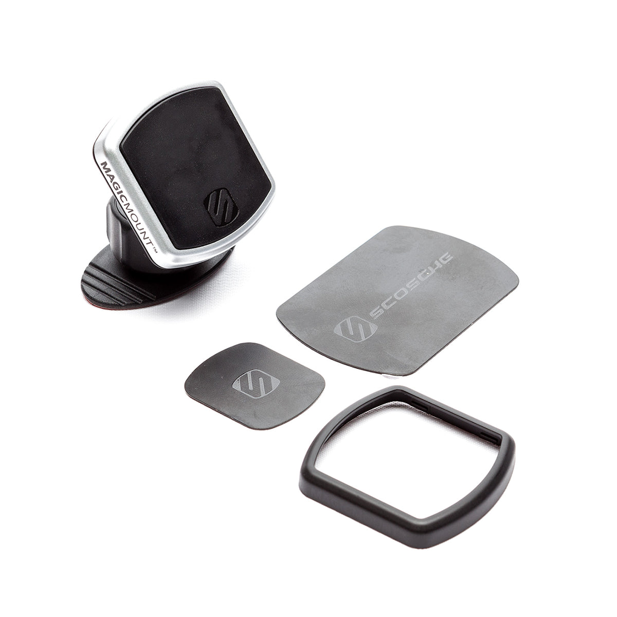 Scosche MagicMount Pro dash mount – mount, metal plates and trim ring