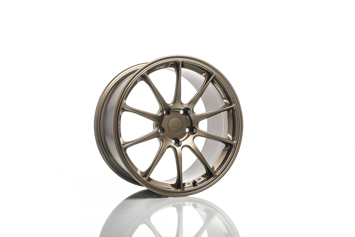Titan 7 T-R10 forged 10-spoke wheel in Techna Bronze, 18x9.5 +40 5x114.3