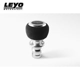 LEYO Black Alcantara DSG Shift Knob (Silver Anodised) - Volkswagen / Audi / Skoda