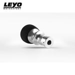 LEYO black Alcantara DSG shift knob (silver anodised) – base and shaft end view - LEYO Thumbnail