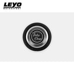 LEYO black Alcantara DSG shift knob (silver anodised) – top emblem close-up - LEYO Thumbnail