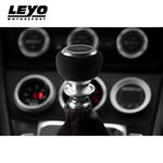 LEYO black Alcantara DSG shift knob (silver anodised) – fitted in car interior - LEYO Thumbnail