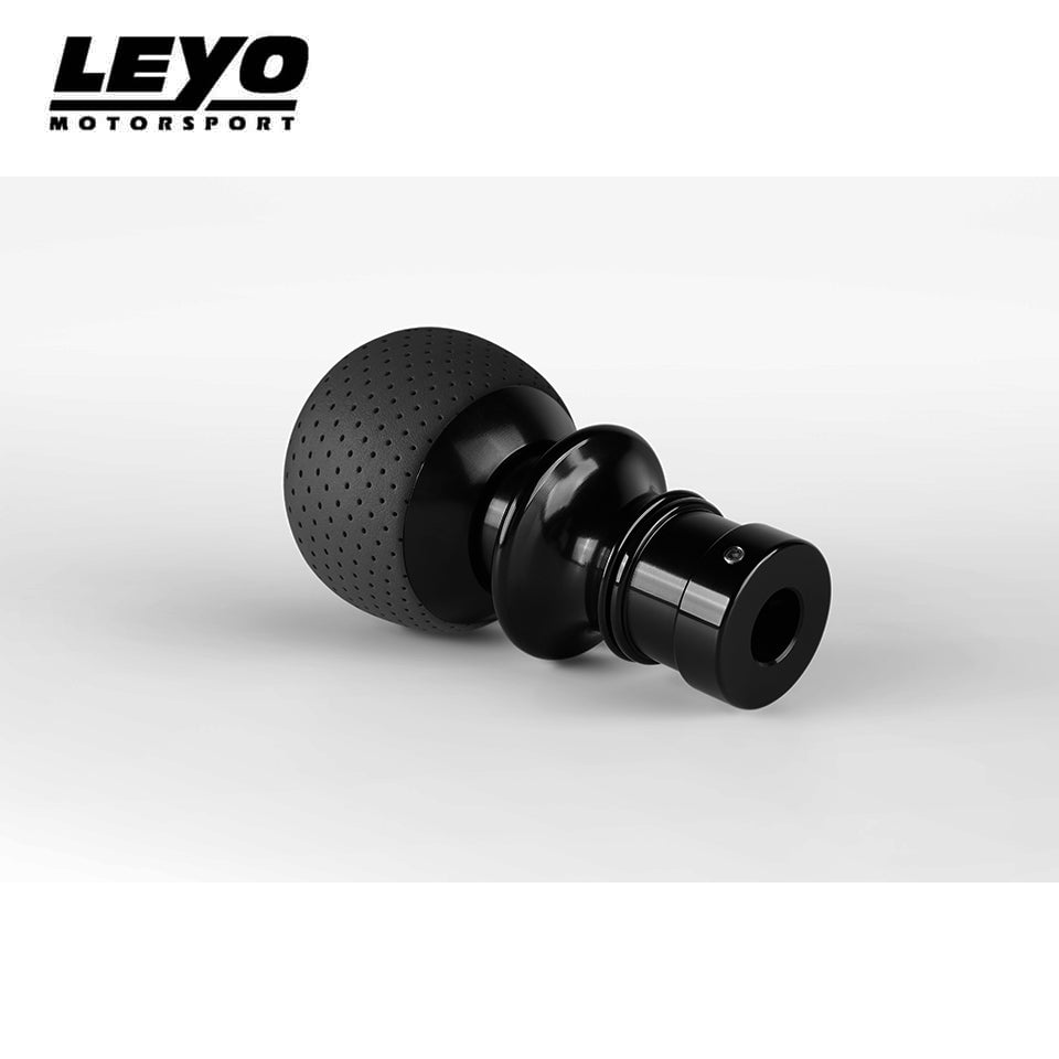 LEYO black Nappa DSG shift knob – lying on side, base view