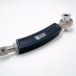 Suspension Secrets curved rear camber arm, logo and rod end on a white background - Suspension Secrets Thumbnail