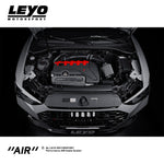 LEYO EVO 4" cold air intake – fitted to Audi RS3 8Y, front view with bonnet open - LEYO Thumbnail