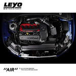 LEYO 4" cold air intake – fitted to Audi RS3 8V, engine bay from above - LEYO Thumbnail