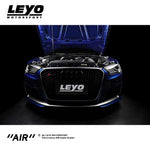 LEYO 4" cold air intake – blue Audi RS3 8V front view with bonnet open - LEYO Thumbnail