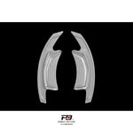 LEYO S tronic paddle shift extensions V3 – silver pair front view - LEYO Thumbnail