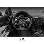 LEYO S tronic paddle shift extensions V3 – silver pair fitted in Audi R8 cockpit - LEYO Thumbnail