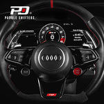 LEYO clear paddle extension – Audi RS / R8 – clear paddles fitted to Audi RS3 steering wheel - LEYO Thumbnail