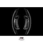 LEYO clear paddle extension – Audi RS / R8 – pair of clear paddles, front view - LEYO Thumbnail