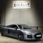 Grey Audi R8 parked in the Suspension Secrets workshop - Suspension Secrets Thumbnail