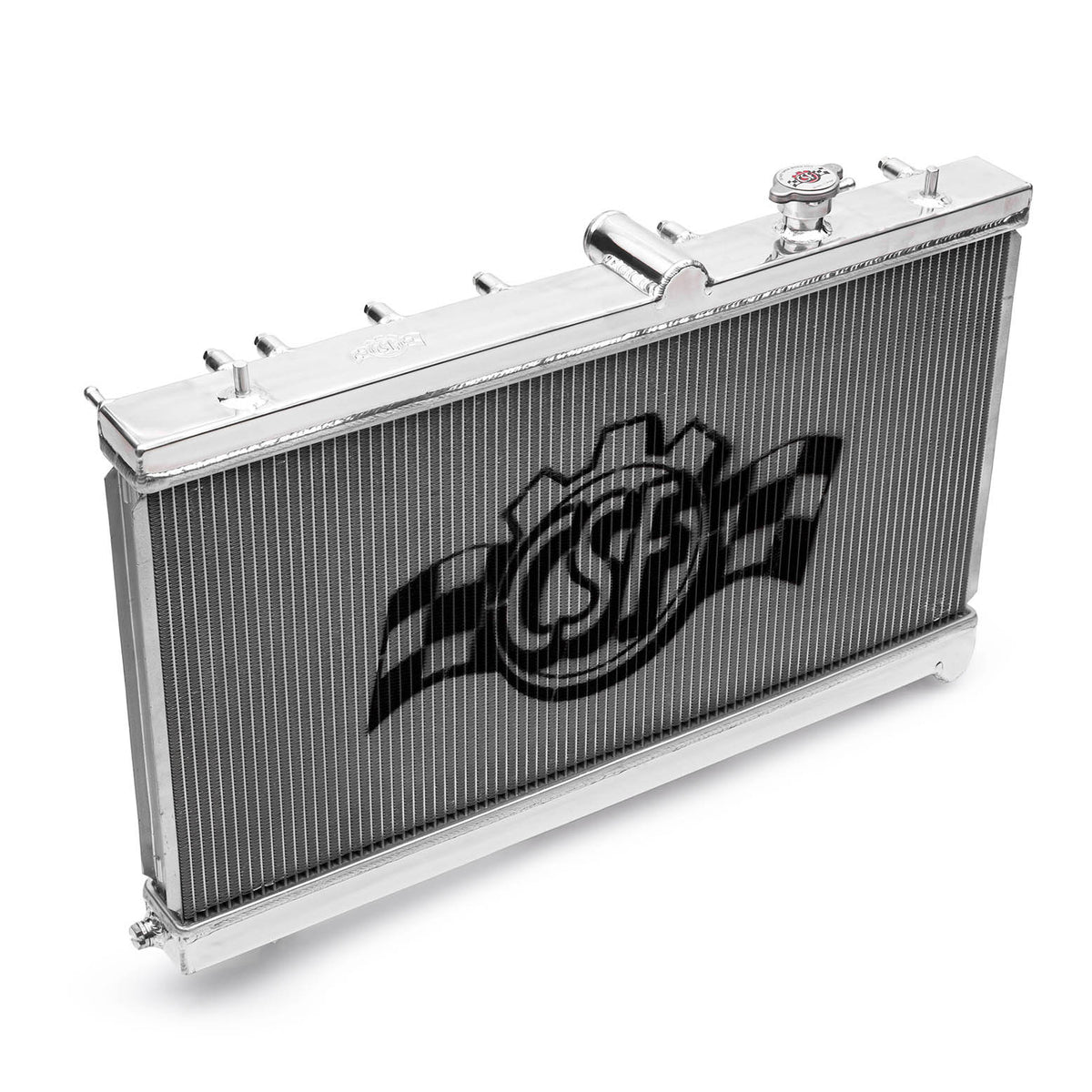 CSF 2-row aluminium radiator – Subaru Impreza WRX/STI GD – front three-quarter view