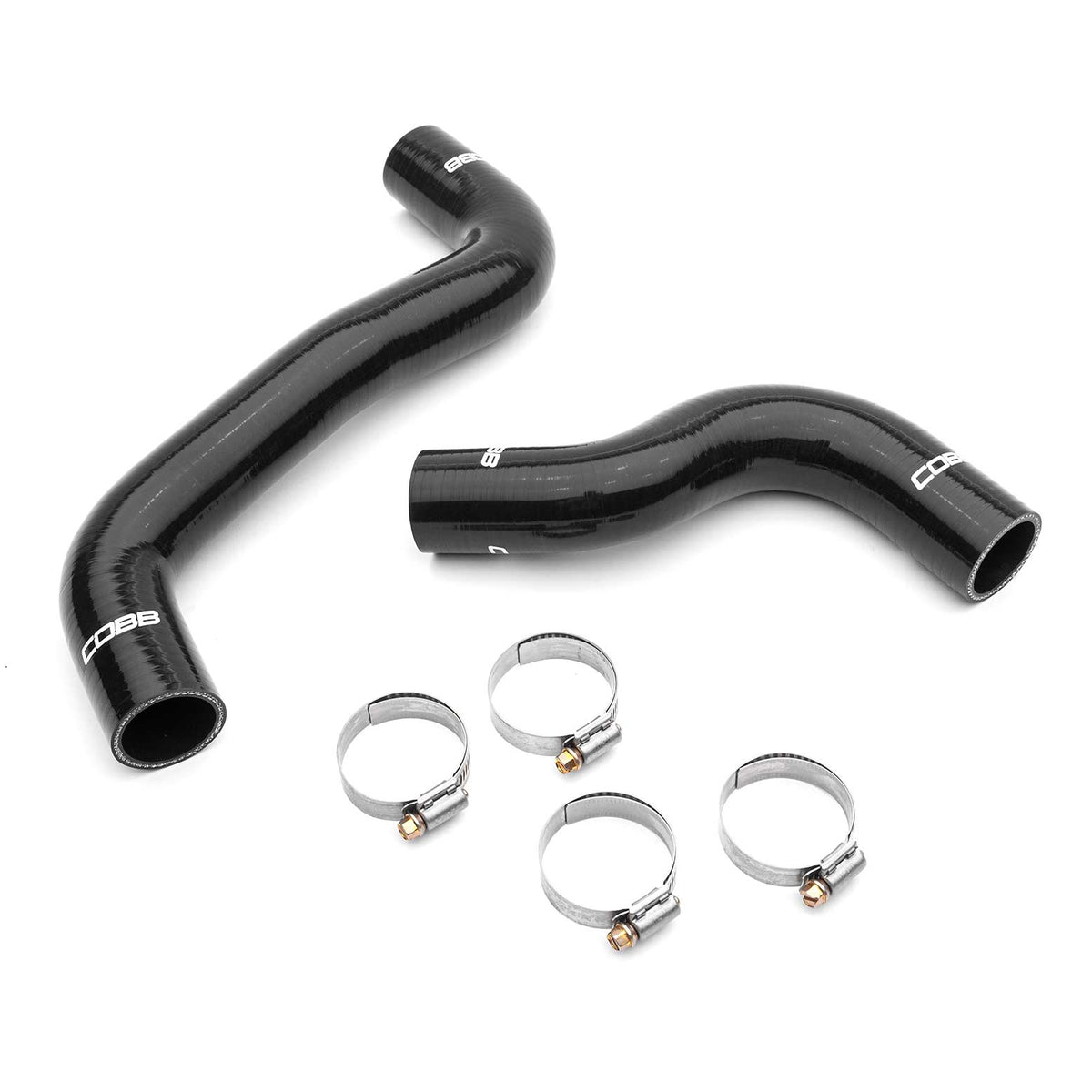 COBB silicone radiator hose kit – Subaru WRX VA – two black hoses and four clamps