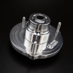 Suspension Secrets rear camber top mount on a black background, angled view with studs - Suspension Secrets Thumbnail