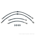 HEL Performance 4-line stainless braided brake line kit for the BMW M3 (F80), shown with black hose - HEL Performance Thumbnail