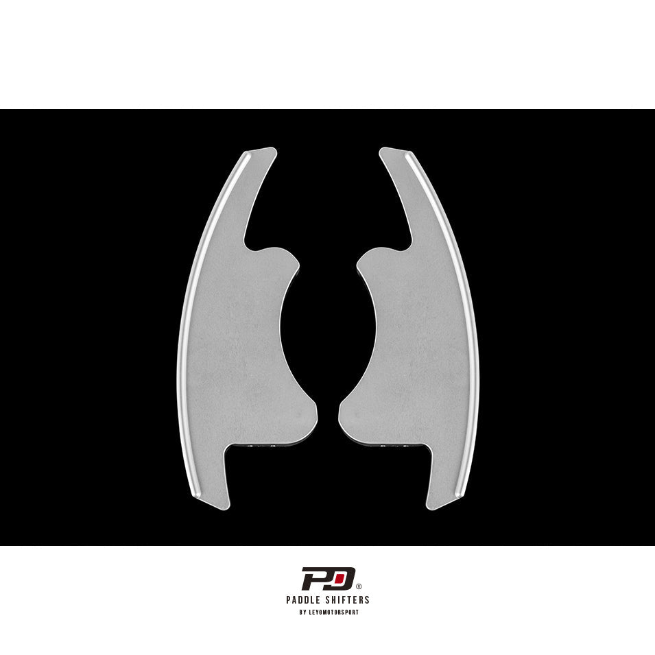 LEYO S tronic billet paddle extension V2 – Audi – silver pair, rear face