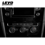 LEYO billet aluminium knob set 5pc – fitted to VW climate controls, front view - LEYO Thumbnail