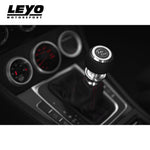 LEYO silver Nappa DSG shift knob – fitted with Take Over top badge (product illustration) - LEYO Thumbnail