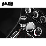 LEYO silver Nappa DSG shift knob – fitted beside round dash vents (product illustration) - LEYO Thumbnail