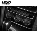 LEYO black billet knob set 3pc – Golf Mk7 – fitted, angled console view - LEYO Thumbnail