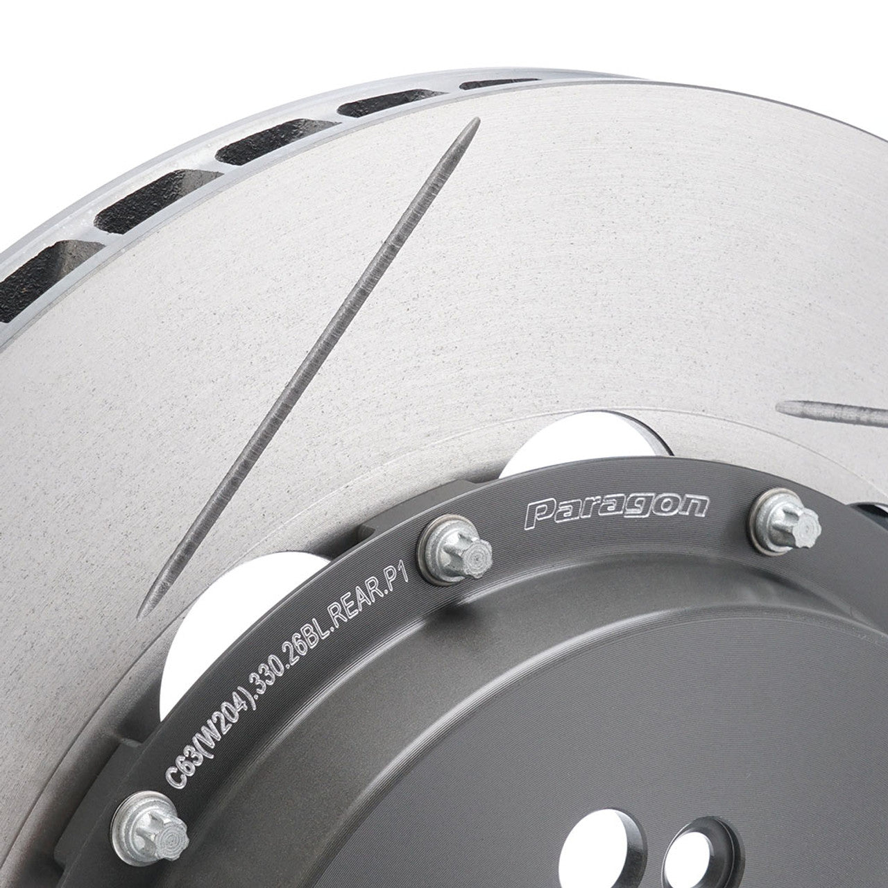 Paragon 2-Piece Rear Brake Rotor Pair - Mercedes-Benz C63 AMG W204 - 330x26mm - Chicane Australia