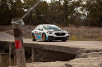 COBB lowering springs – Subaru WRX VB – lowered WRX, front view by a post - Cobb Tuning Thumbnail