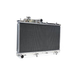 CSF 2-row aluminium radiator – Subaru Forester XT SJ – rear view with filler neck and outlets - Cobb Tuning Thumbnail