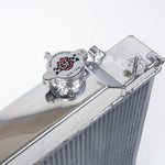 CSF 2-row aluminium radiator – Subaru Forester XT SJ – filler neck and CSF cap close-up - Cobb Tuning Thumbnail