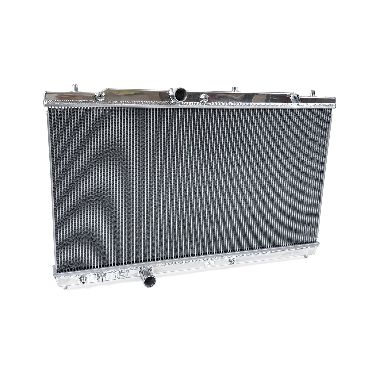 COBB CSF 2-row aluminium radiator – Honda Civic Type R FL5 – rear view of core and outlet