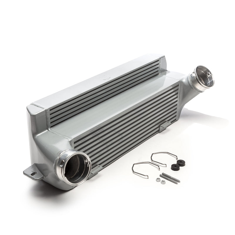 COBB CSF stepped core intercooler – BMW N54/N55 – silver intercooler with clips and hardware - Cobb Tuning