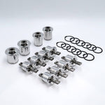 Suspension Secrets complete control arm monoball kit, 12 bushes with circlips laid out - Suspension Secrets Thumbnail