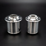 Suspension Secrets rear lower monoball bushes, pair on a dark background - Suspension Secrets Thumbnail