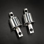 Suspension Secrets upper control arm monoball bushes, pair on a dark background - Suspension Secrets Thumbnail