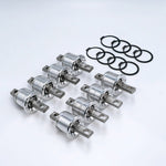 Suspension Secrets upper control arm monoball bushes, set of 8 with circlips laid out - Suspension Secrets Thumbnail
